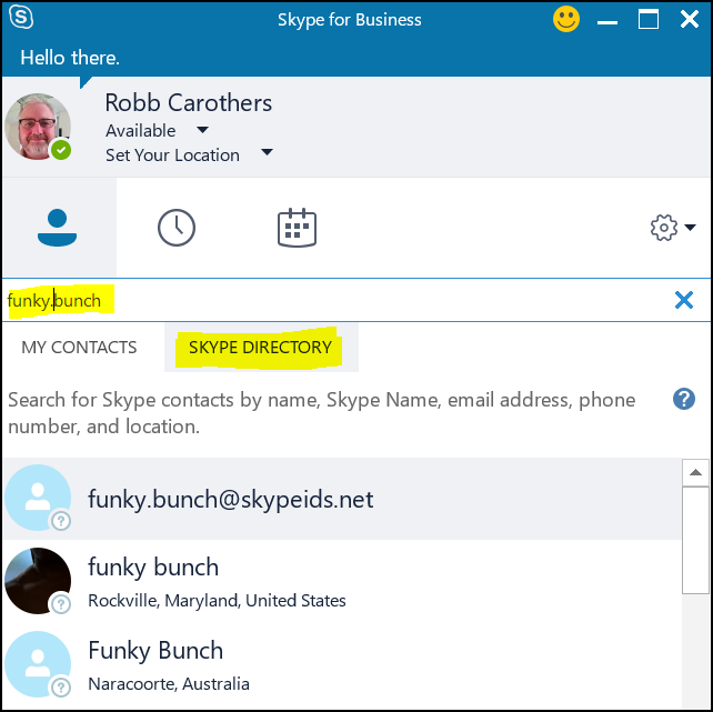 skype for business mac new group
